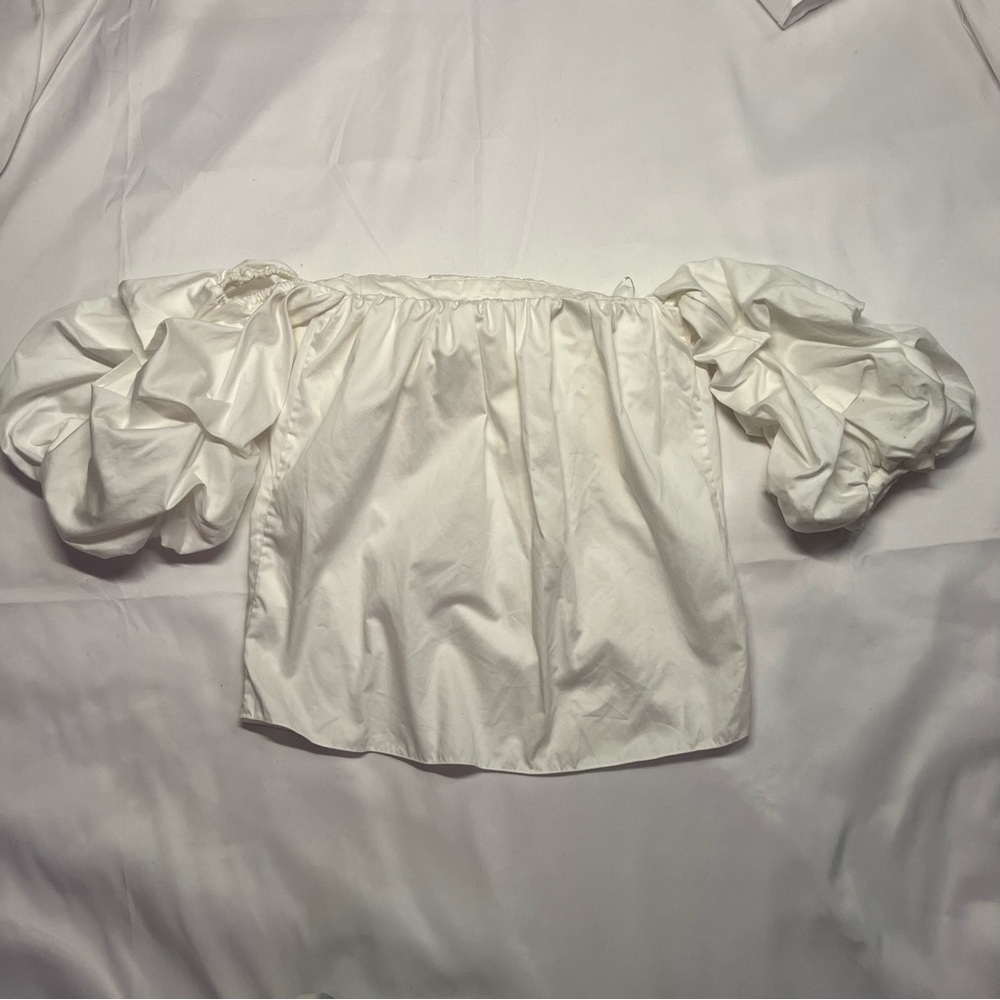 Johanna Ortiz Tulum Off Shoulder Blouse Top White XS - Picture 5 of 11